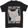 Part Cotton Cat Hair Funny Unisexs T Shirt 100 Vintage Homme Top For Everyday Wear Slightly Stretched Stylish Casual