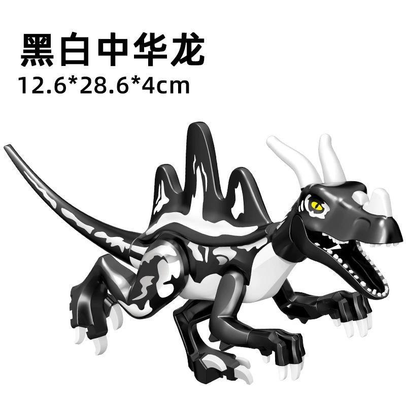 Children Simulation Dinosaurs World Velociraptor Raptor Building Blocks Tyrannosaurus Assemble Model Puzzle Montessori Boy Gift