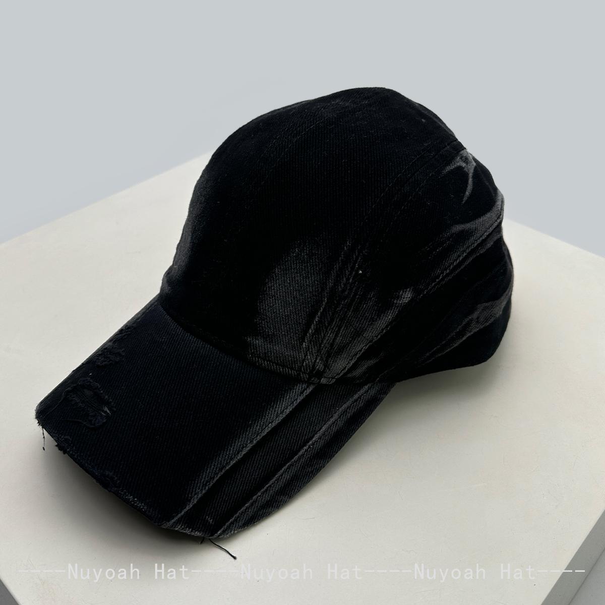 

New Men Women Retro Bandhnu Solid Stripe Baseball Hats Sunshade Personal Versatile Street Peaked Caps Distress Fashion American 54-60cm