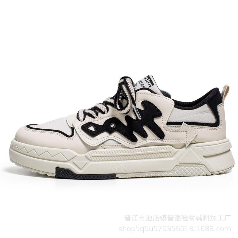 

Мужская обувь осенний тренд универсальная повседневная маленькая белая обувь новая мода толстая подошва амортизирующая спортивная трендовая обувь 44