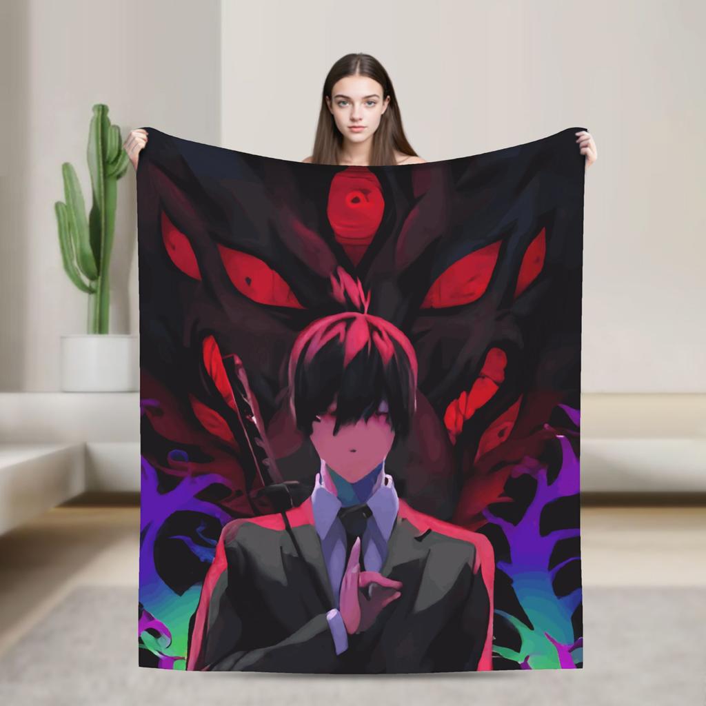 Anime Kettensäge Reze Super Warme Decke Reise Plüsch Bettwäsche Überwürfe Neuheit Sofa Stuhl Flanell Tagesdecke Sofabettbezug