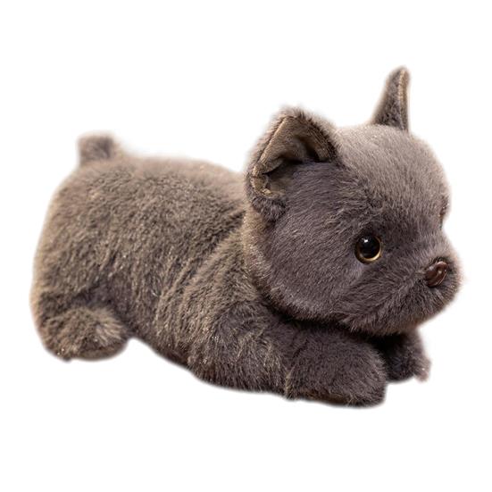 

Очаровательная плюшевая игрушка бульдог 30 см, супер мягкая игрушка, которую можно обнимать, реалистичный стоячий плюшевый компаньон чёрный