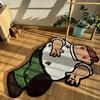 1pc Plush Imitation Cashmere Area Mat with Unique Cartoon Design. Cozy for Bedroom, Sofa & Home Decor Carpet
