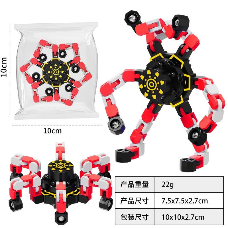 Primary School Students' Creative Tops Children's Small Toys Deformed Mechanical Tops Kindergarten Children's Fingertip Tops