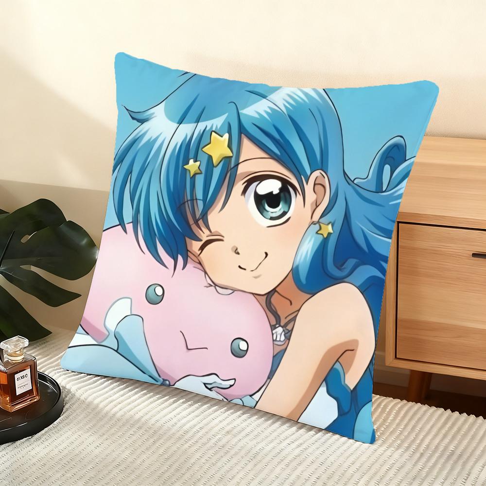 M-Mermaid Melody Pichi Pichi Cushion Cover Soft Short Plush Pillow Cover Smooth Cozy Texture Aesthetic Cushion Case Home Decor