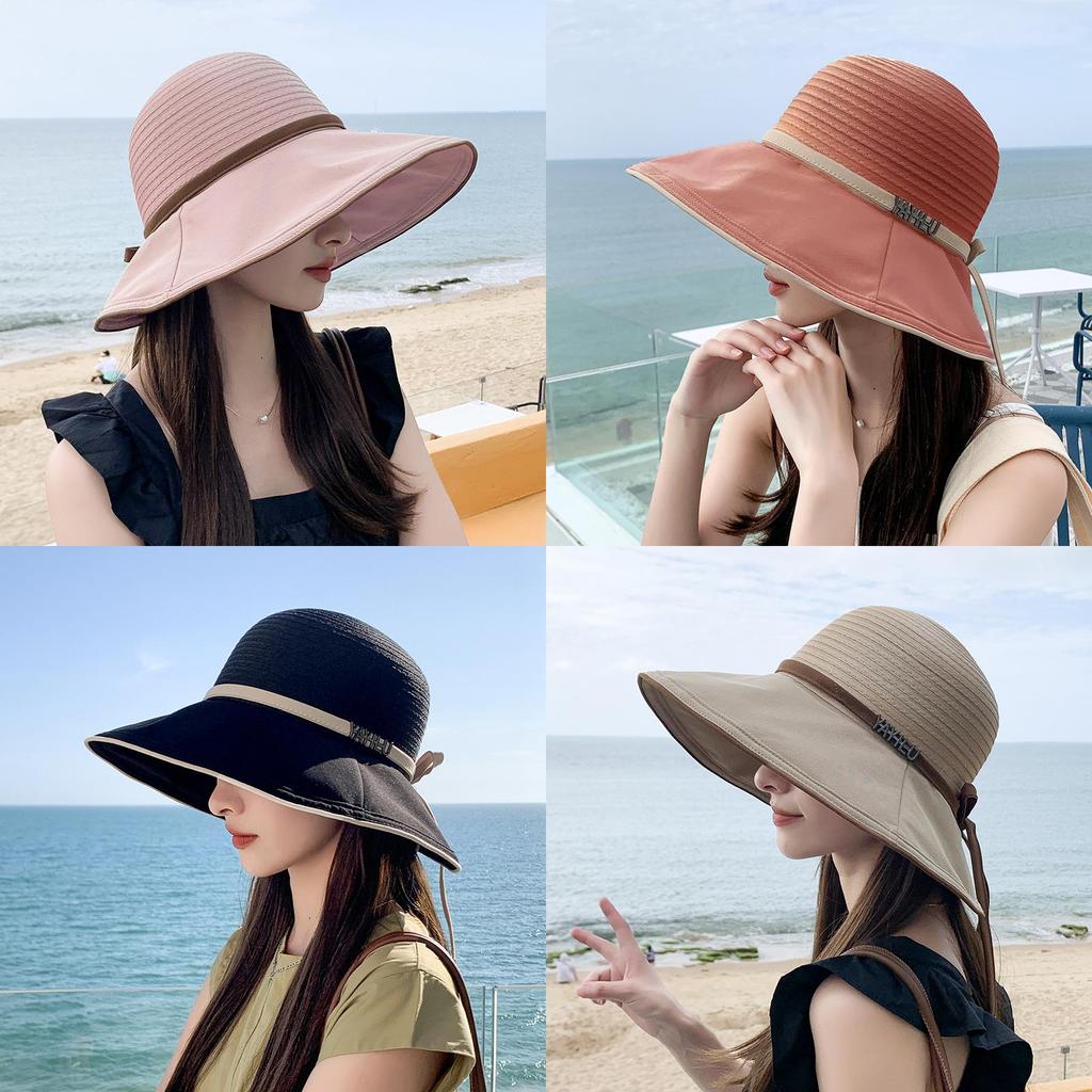 Summer Ladies Bucket Hat With Sunshade And Polyester Material For Travel Use