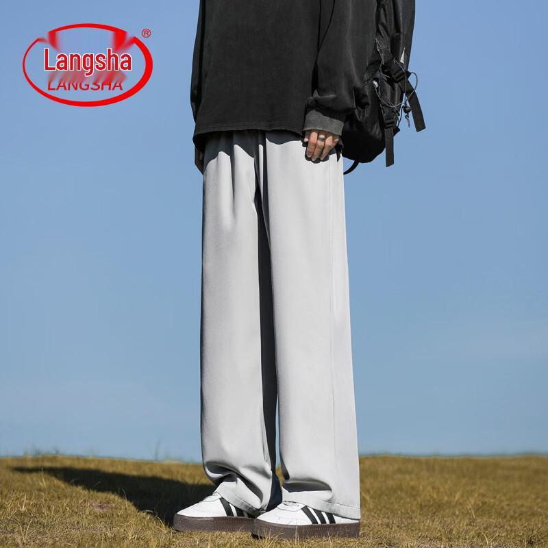 LangSha Men s Summer Cool Straight-Leg Casual Pants 3XL