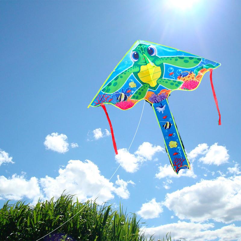 High Quality Polyester Triangular Kite With Long Tail Underwater Series Dolphin Mermaid Kite For Easy Flying
