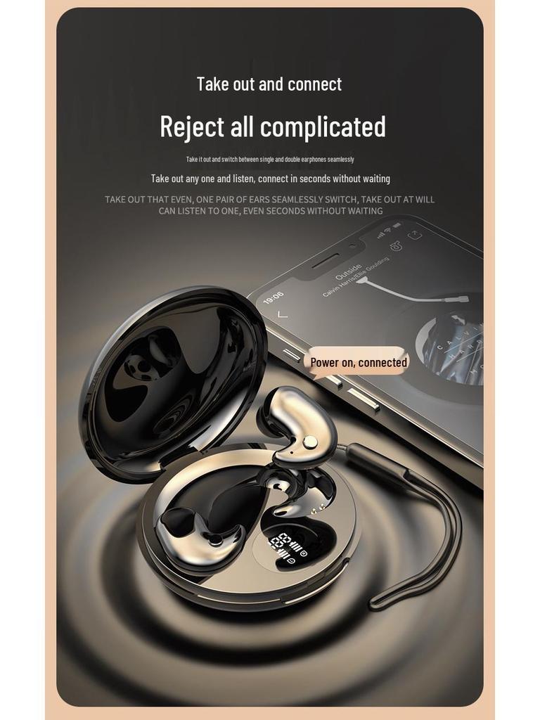 Y29 In-Ear Ultra-Thin Sleep Bluetooth 5.3 Earbuds: High Sound Quality, Long Battery Life, Digital Display.