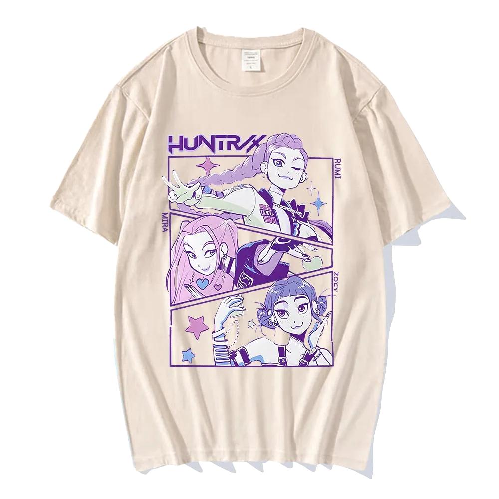KPop Demon Hunters T-shirt Summer Short Sleeve Women Tshirts O-neck Cotton Fashion 2025 Movie T Shirt Casual Unisex Streetwear