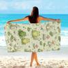 Cute Frog Mushroom Beach Towel, Nature-pired Pond Dragonfly Print, Quick Dry Soft Absorbent Towel for Kids & Adults