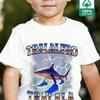 2026 Fashionable Boys' 100% Cotton Fun Shark Battle TRALALERO TRALALA Text Pattern T-Shirt Casual Everyday Children's Wear