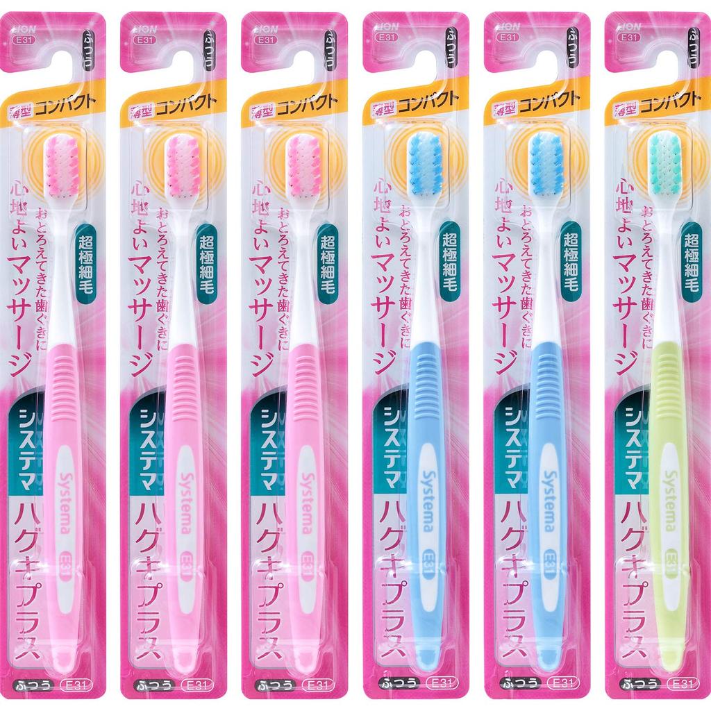 Systema Gum Plus Toothbrush Compact Regular Set of 6