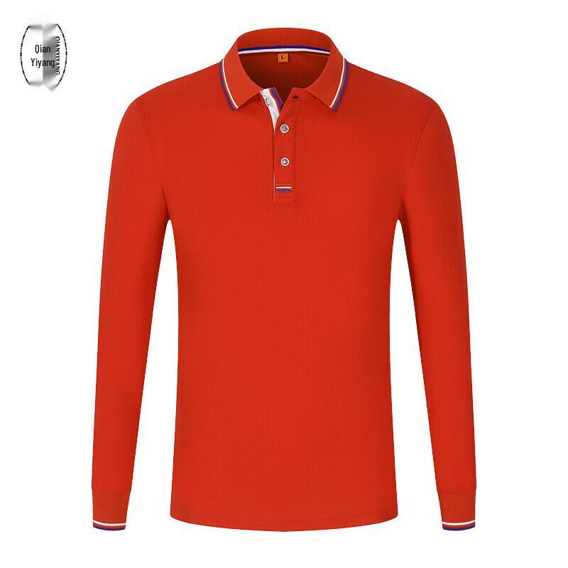 QIANYIYANG Men s Long Sleeve Polo Shirt 2XL