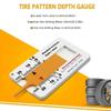 1PC Portable Tyre Tread Depth Gauge 0-20mm Tire Ruler Vernier Depth Caliper Tool for Car Motorcycle Truck