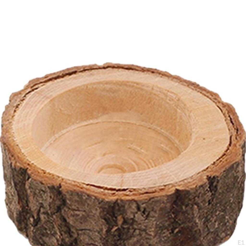10 Pack Wooden Tea Light Candle Holders for Birthday Prayer Housewarming Party Taper Candles