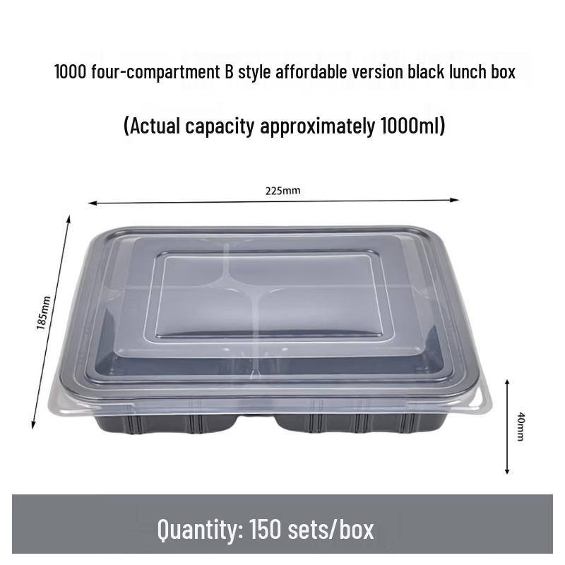 BOUSSAC Disposable Meal Prep Containers with Lids, 150 Count
