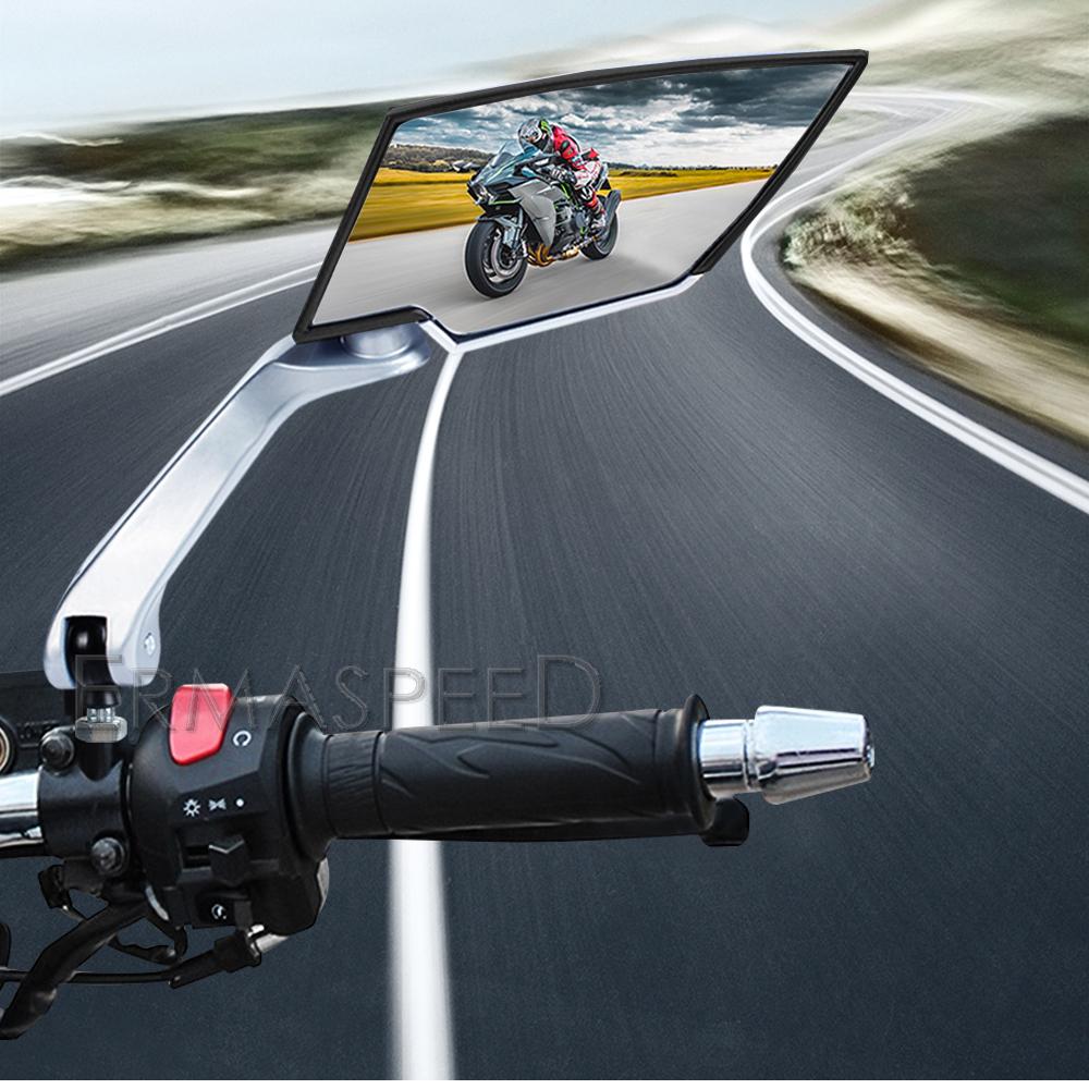 8mm 10mm Universal Motorcycle Rear View Mirrors Pair Carbon Fiber Side Mirror for Motorcycle Motorbike Sport Bike