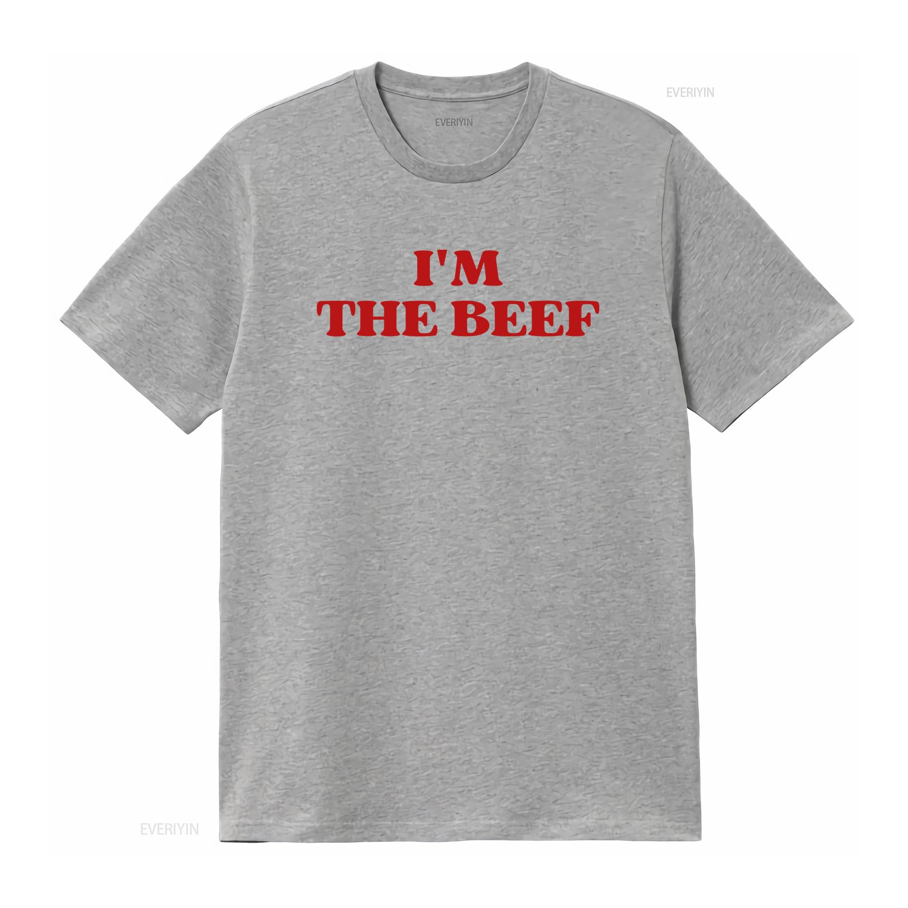 

I m The Beef T Shirt vintage Washed Stylish Stretched Comfortable designer clothes Top For Everyday Wear Unisex Breathable S