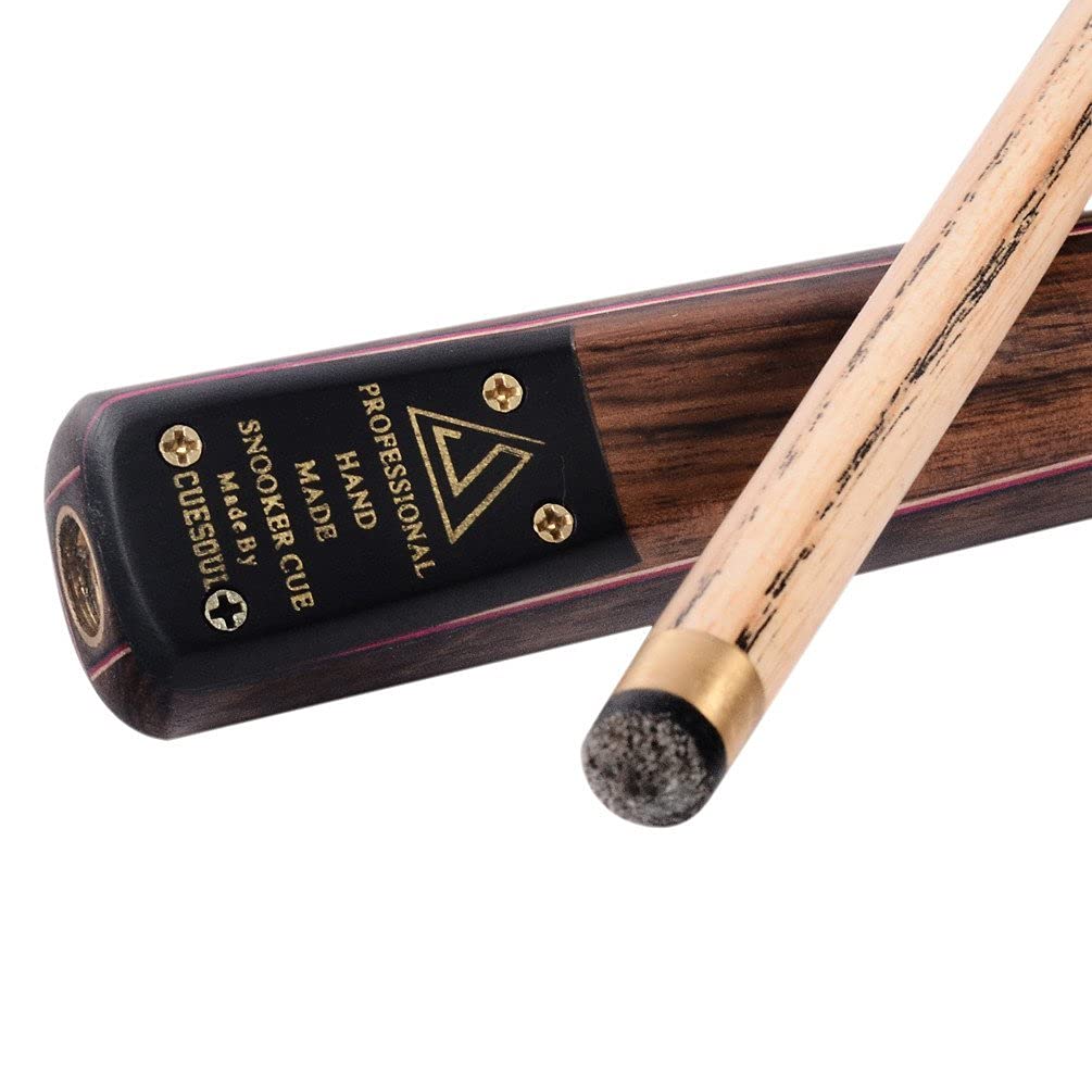 Cuesoul Handmade Piece Snooker Cue Black Cue Case Extension Cue 57", Rosewood, 3/4 + + (CSSC012)