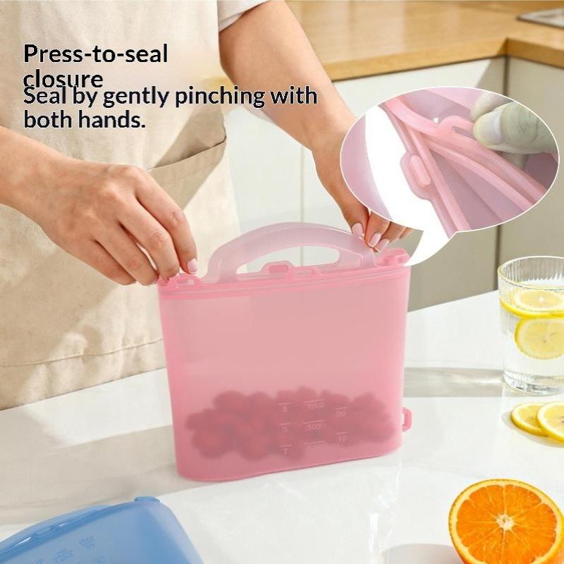 Saco Congelador 1000 1200 1500Ml Auto Selante À Prova de Vazamento Reutilizável Saco para Conservar Fresco Para Piquenique Refrigeração de Alimentos