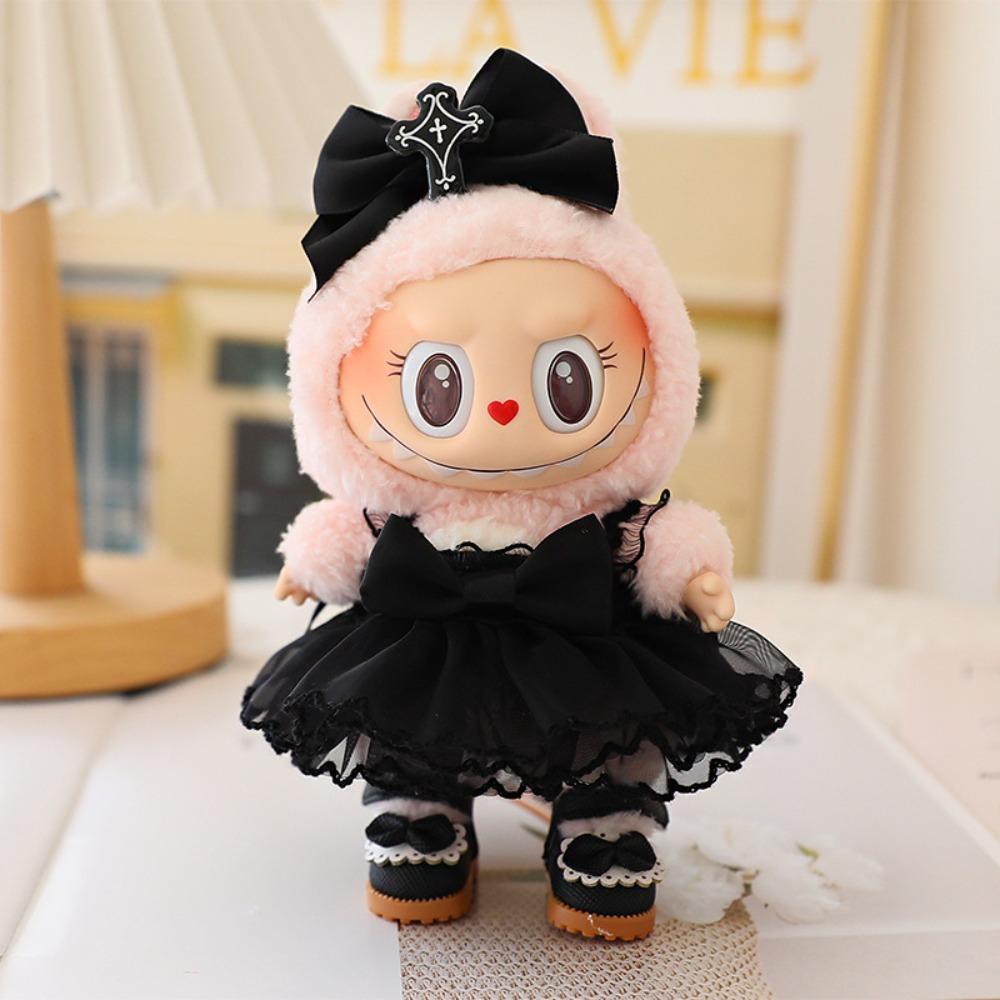 

Bow Hair Clip 17cm Labubu Doll Clothes Toy Accessories Labubu Doll s Clothes Kids Girls Toys style 1