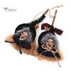 Halloween Witch Pendant Hanging Laughing Witch Broom Decoration Festival Home Decor Party Supply for Spooky Atmosphere