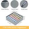 Foldable Cross-Border Fabric Storage Box with Underwear Organizer, Large Capacity Drawer Storage Box