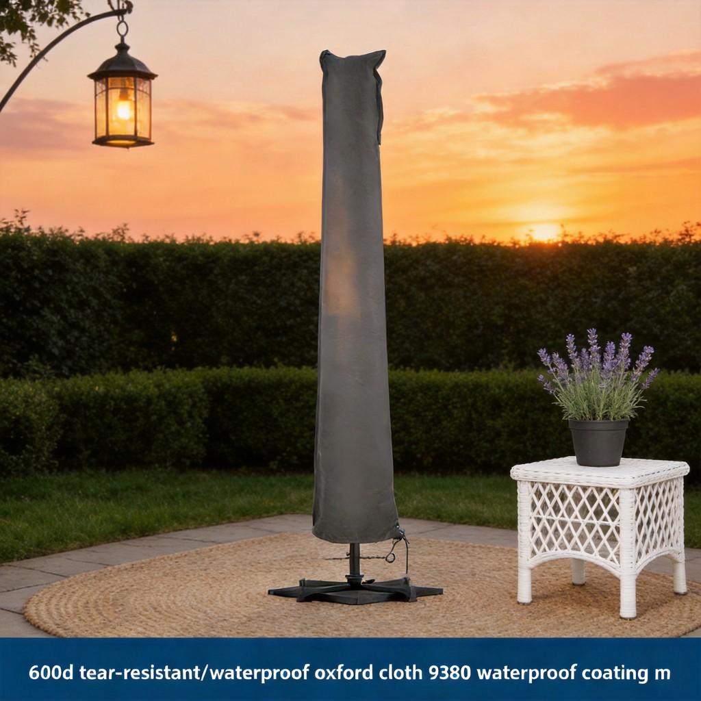 Outdoor Umbrella Cover With Oxford Fabric Dustproof Water Resistant For Garden Patio Protection