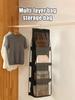 Handbag Hanging Storage Bag Storage Hanging Bag Non-Woven Multi-Layer Wardrobe Storage Dustproof Double-Sided Storage Bag