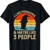 Amoureux des pingouins Introverti Design Drôle Pingouins Style Rétro T-Shirt