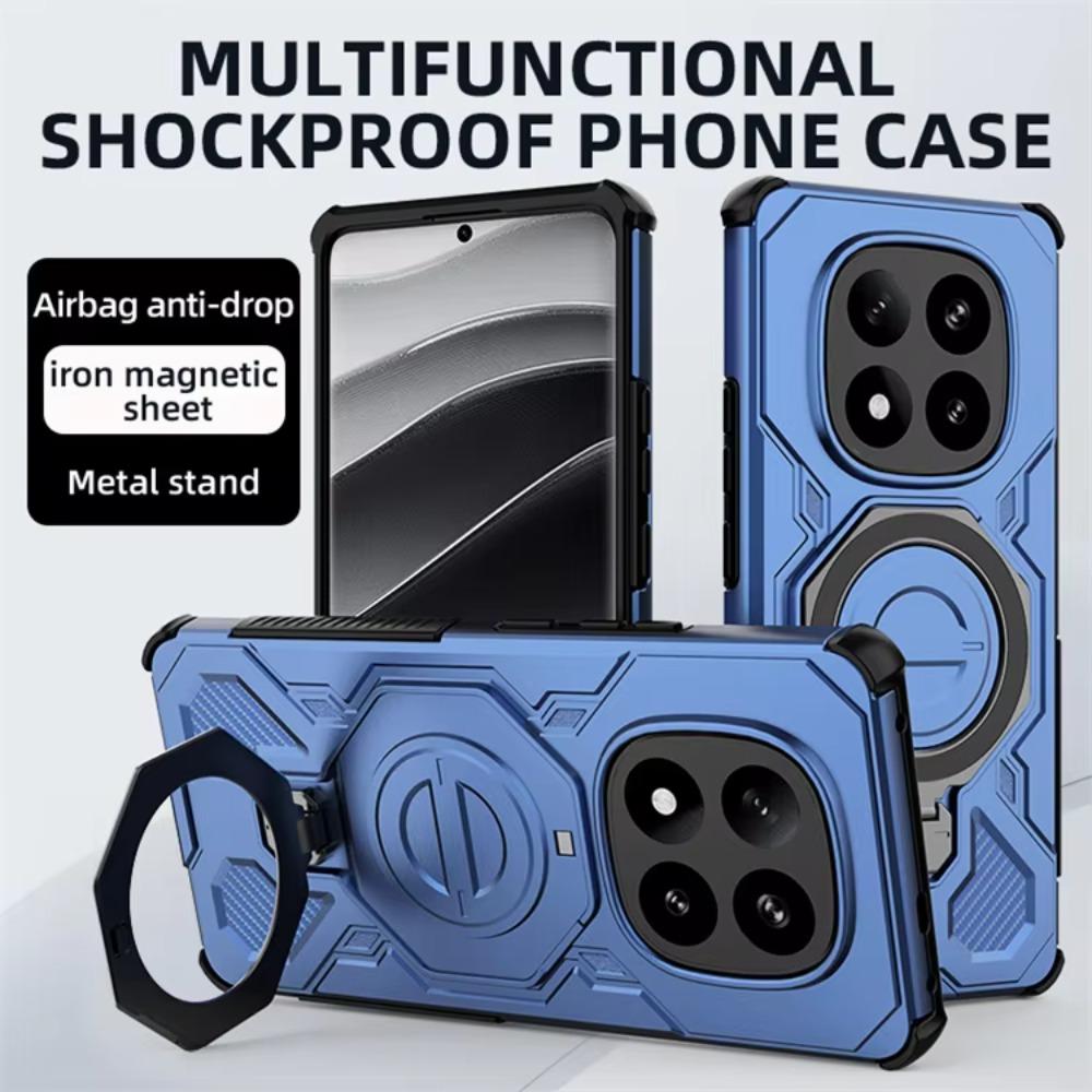 Husă Telefon Armură cu Suport Magnetic Rotativ 360° Pentru Xiaomi Redmi Note 15 14 Pro Pro+ Husă Rezistentă la Șocuri de Calitate Militară