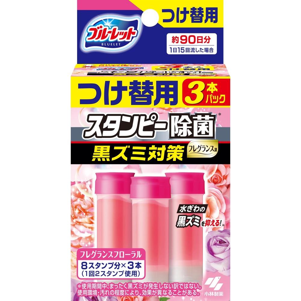 Kobayashi Pharmaceutical Bluelet Stampy Toilet Cleaner Disinfecting Fragrance Floral Scent Refill Approximately 90 days supply