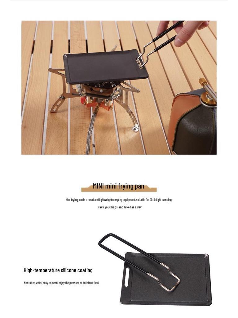 Kompakte Antihaft-Falt-Camping-Bratpfanne - Ideal für Outdoor-Kochen und Grillen