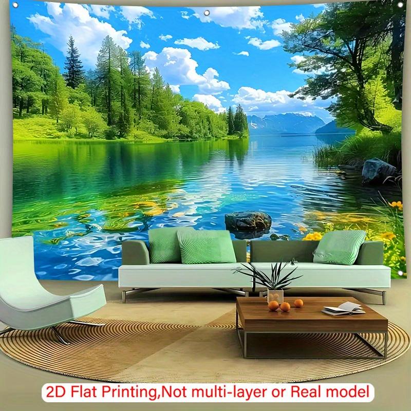 2D Plane, 1 Piece of Natural Scenery. Living Room and Bedroom Background Fabric, Photography Studio Background Fabric, Courtyard
