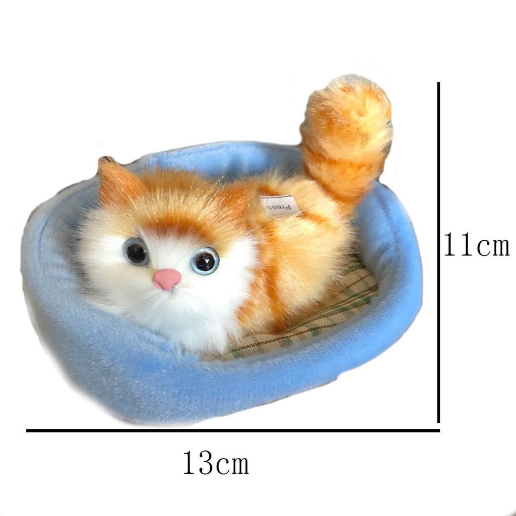 Niedliche Simulation Schlafende Katze Plüschtiere Spielzeug Ausstellungsform Tragbare Fake Katze Kätzchen Puppe Ornament Dekoration Kinder Geburtstagsgeschenk