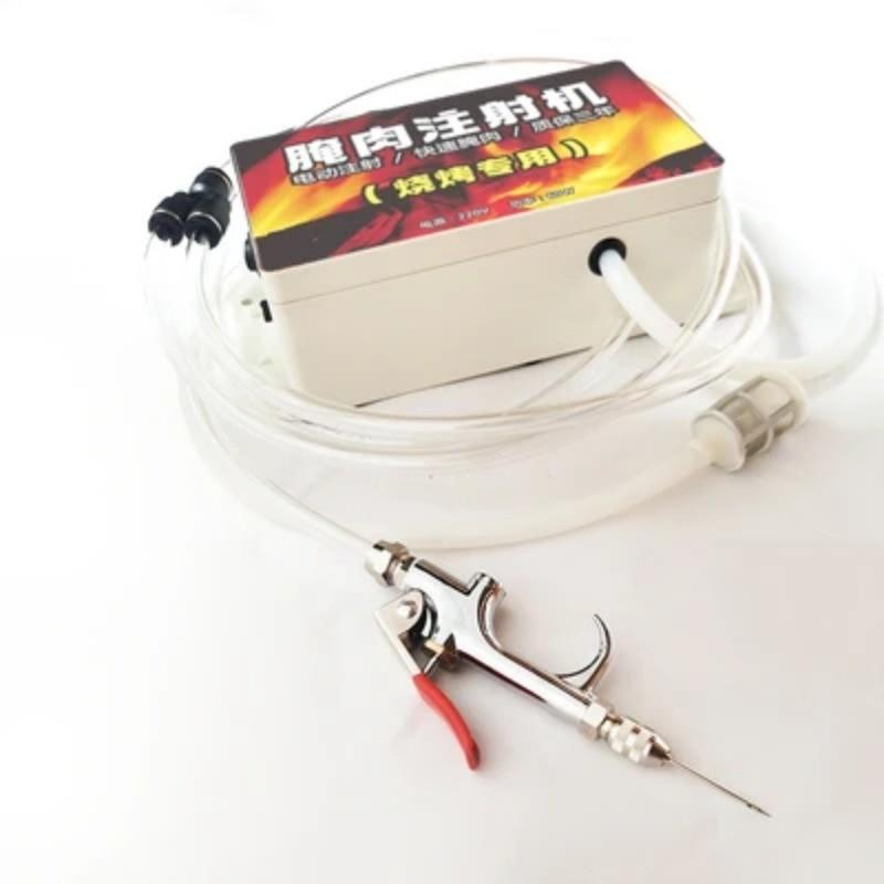 Portable Electric Saline Injection Pump Meat Pickling Machine AC 100-240V Meat Marinated Syringe Meat Processor Electric Injector