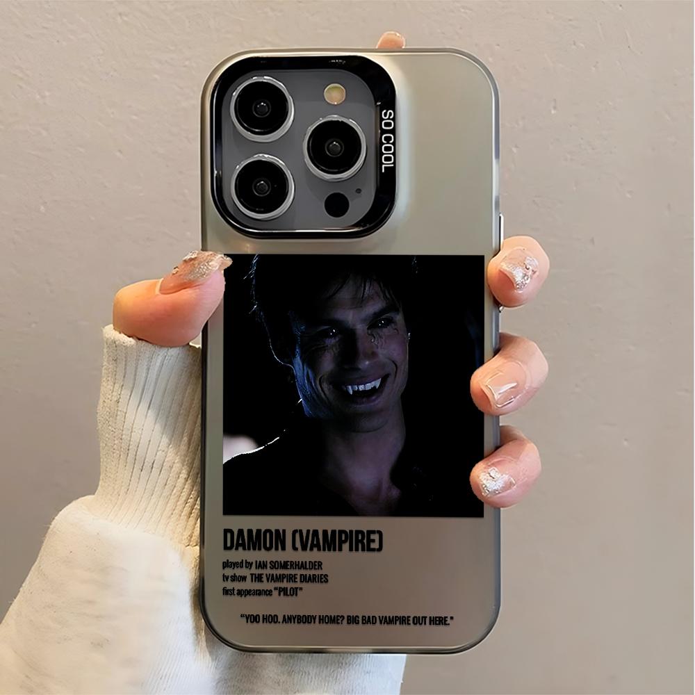 The Vampire Diaries Damon Phone Case For iPhone 17 Air 16e 15 14 13 12 11 Pro Max Plus Mini SE Anti Fall Matte Back Cover