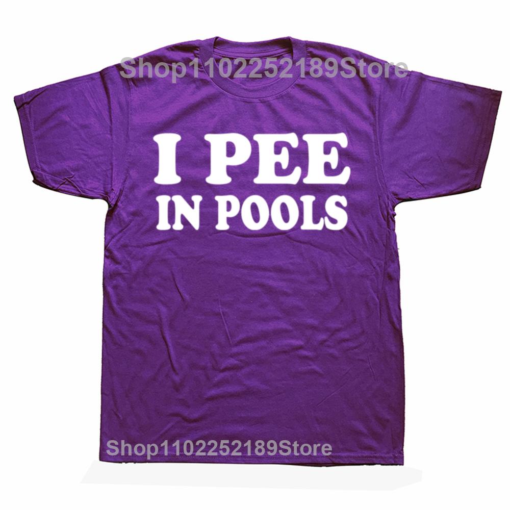 Men Women I Pee In Pools Funny Summer T Shirt Merchandise Retro Movie Cotton Tops T-shirt Fun Tees All Seasons