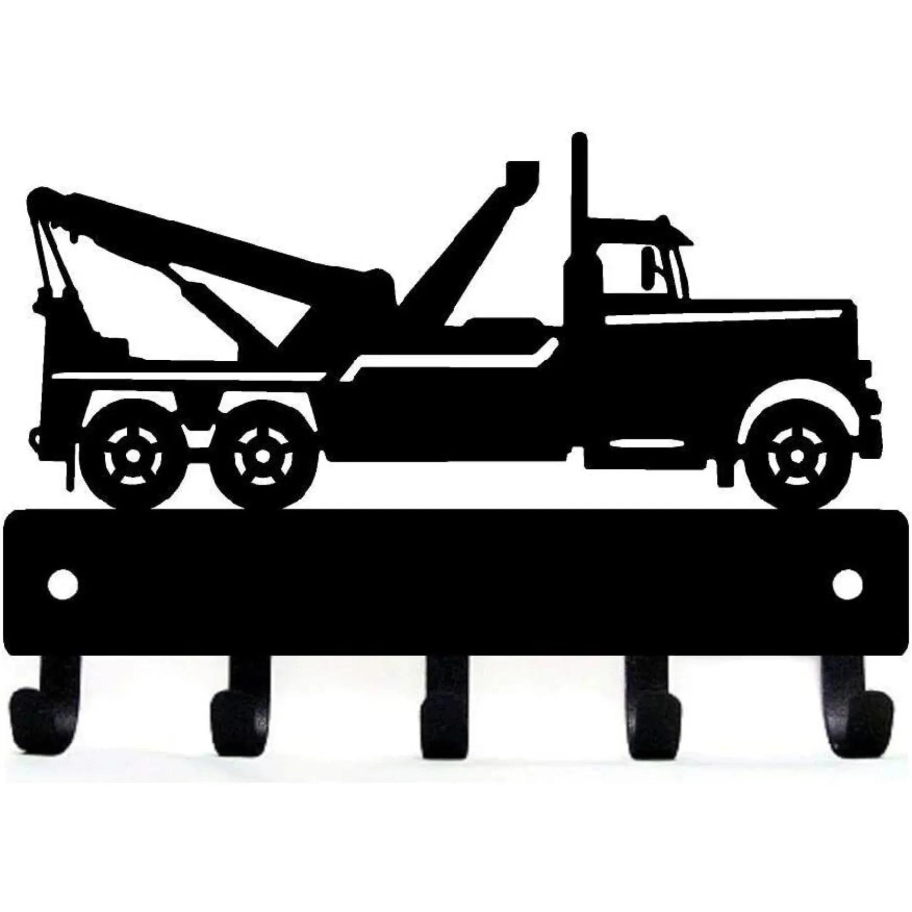 

1 шт. Вешалка-ключница для эвакуатора - Абсолютно новая, 6 дюймов в ширину, металлическая настенная вешалка для гостиной/домашнего декора чёрный