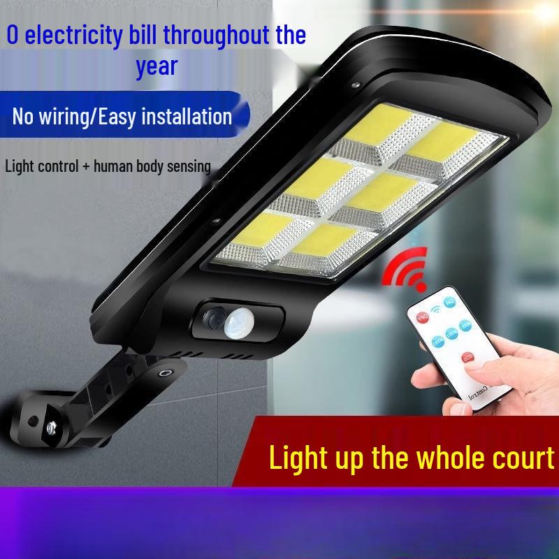 NuFeng Large 6-COB Solar Street Light with Remote (3-Pack)