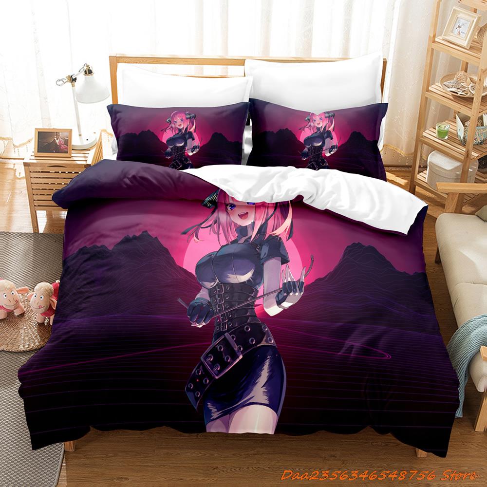 New The Quintessential Quintuplets Bedding Set Cartoon Anime three-piece set Adult Kid Bedroom Duvetcover Sets cama de casa