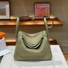 2026 new first-layer cowhide tc cowhide 19cm mini lindy bag crossbody leather medicine bag genuine leather women's bag