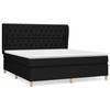 3128775 vidaXL Lit à sommier tapissier avec matelas Noir 160x200 cm Tissu