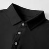 Men's Casual Loose Fit Long Sleeve Polo Shirt Button Collar Soft Fabric Comfortable Everyday Wear