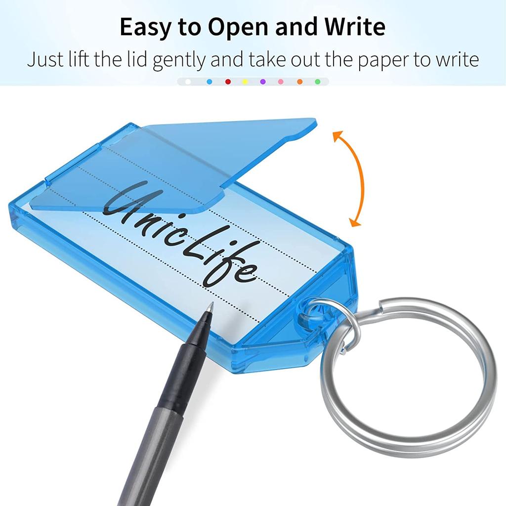 10-50pcs Colorful Plastic Keychain Key Tags Label With Split Ring For Diy Numbered Name Baggage Tag Id Label Name Tags