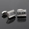 Zinc Zinc Alloy Cuff Links Shiny Sleeve Button Fashion Strip Zircon Tie Clip  Men's Suit Accessory