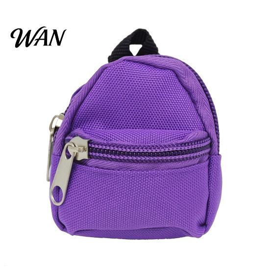 Small Zipper Pouch Mini Backpack Coin Purse, Scratch Resistant Zippered Compartment Doll Accessory Keychain Bag, Waterproof Oxford Cloth Earphone Case