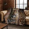 Leopard Gepard Bestie Tier Flanelldecke Weiche Warme Decke Überwurfdecke für Schlafzimmer Wohnzimmer Bett Reise Camping Picknick