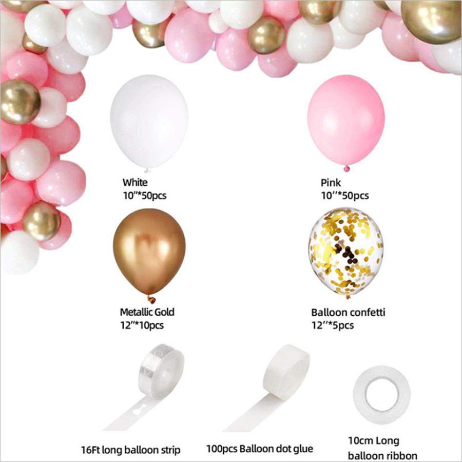 

New 118PCS DIY Latex Material Balloons Set Birthday Party Wedding Garland Decoration